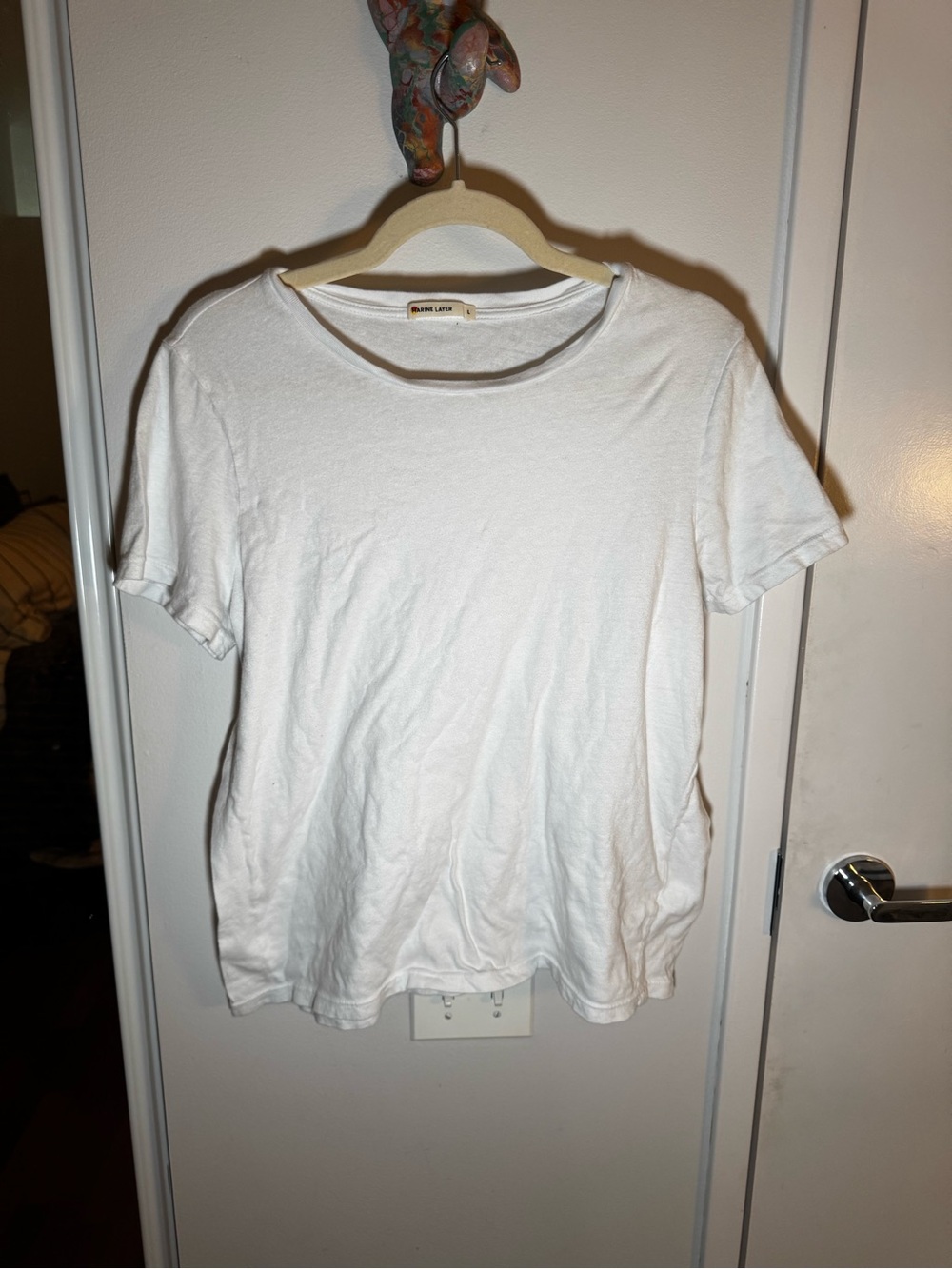 Marine Layer White Crew Neck Tee L